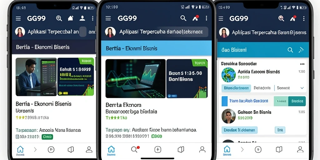 Antarmuka aplikasi GG99 menampilkan berita ekonomi terkini dengan jelas dan menarik.