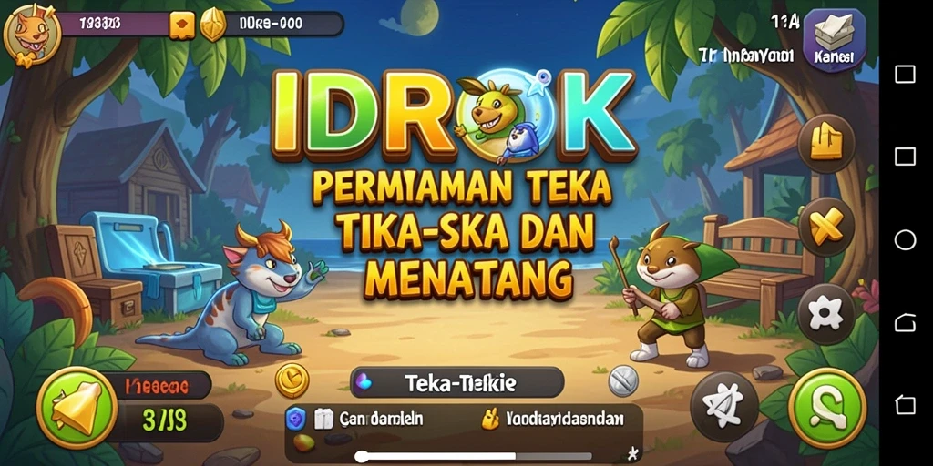 Antarmuka menawan dan fungsi permainan Teka-Teki IDROK.