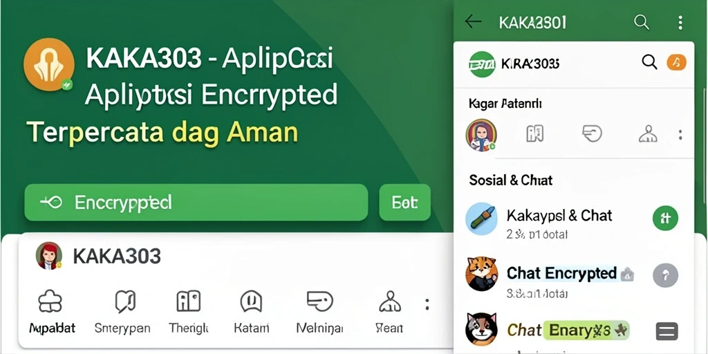 Tampilan antarmuka KAKA303 yang menarik untuk aplikasi Chat Encrypted.