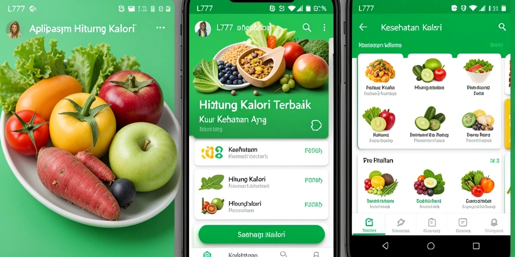 Tampilan antarmuka L777 yang jelas dan fungsional untuk menghitung kalori.