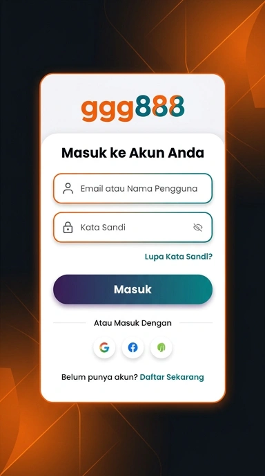 Tampilan halaman login ggg888